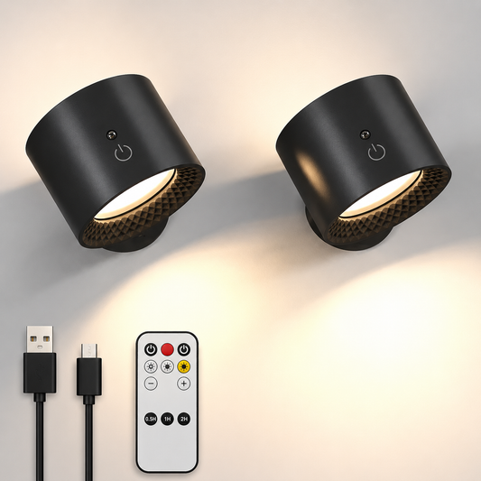 Rechargeable Double Head LED Wall Lamp