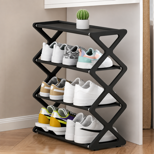 4-Tier X-Type Shoe Storage Rack