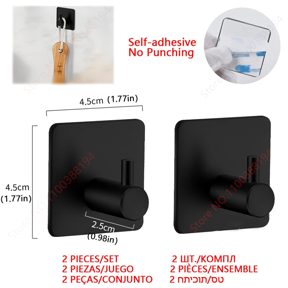Adhesive Stainless Steel Toilet Paper Holder
