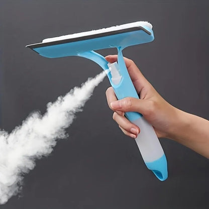 Multi-function Glass Wiper with Sprayer Cleaning Brush