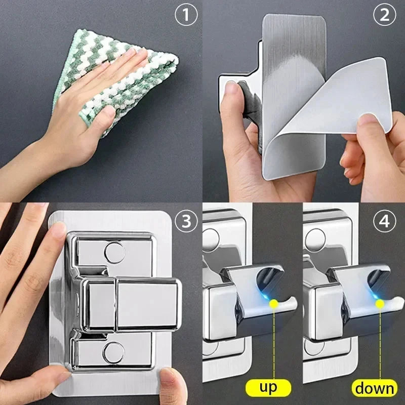 Adjustable Wall-Mounted Shower Head Holder