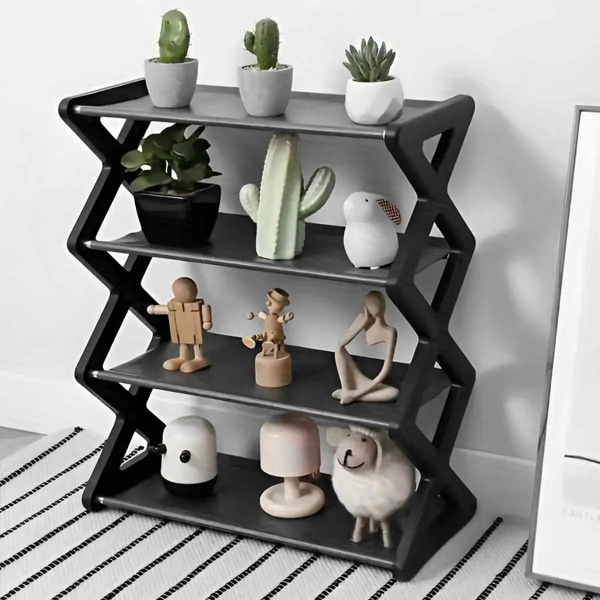 4-Tier X-Type Shoe Storage Rack