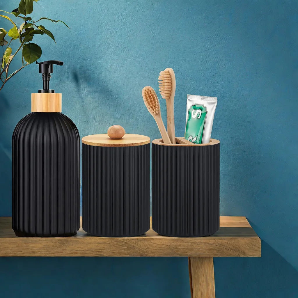 Bathroom Soap Dispenser with  Toothbrush Holder