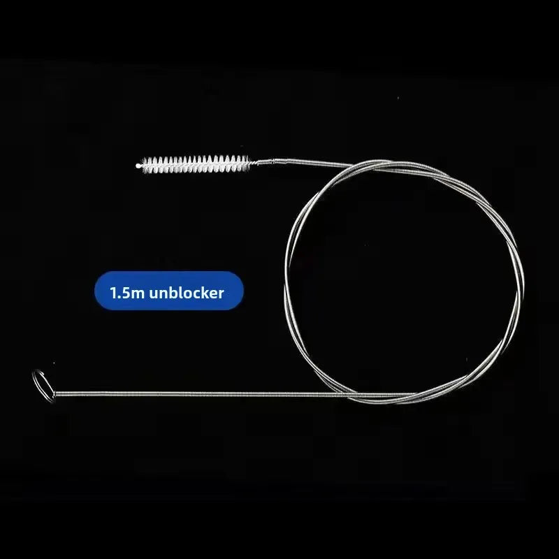 Refrigerator drain cleaning brush