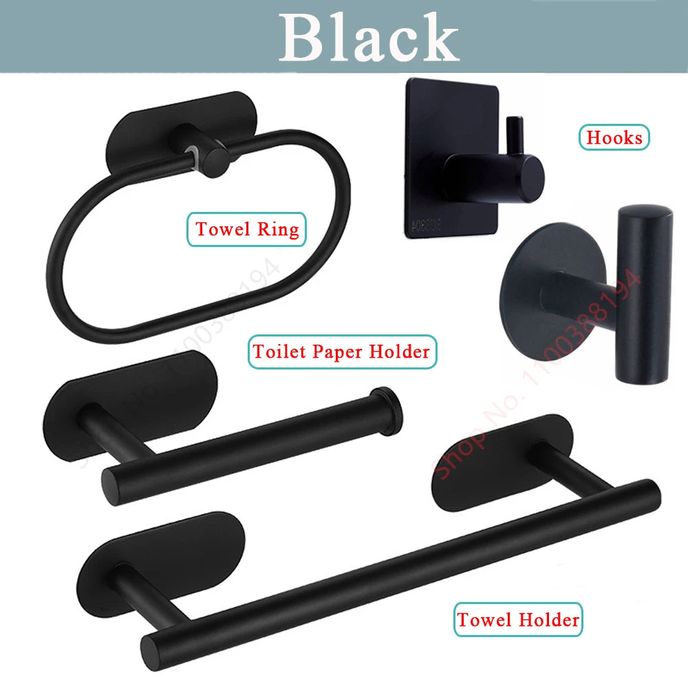 Adhesive Stainless Steel Toilet Paper Holder