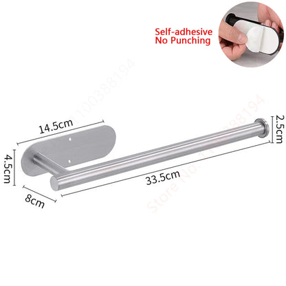 Adhesive Stainless Steel Toilet Paper Holder