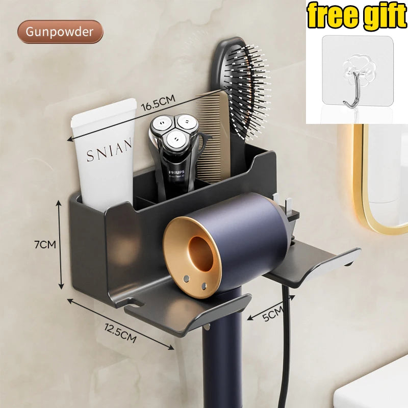 Wall-Mounted Hair Dryer Holder