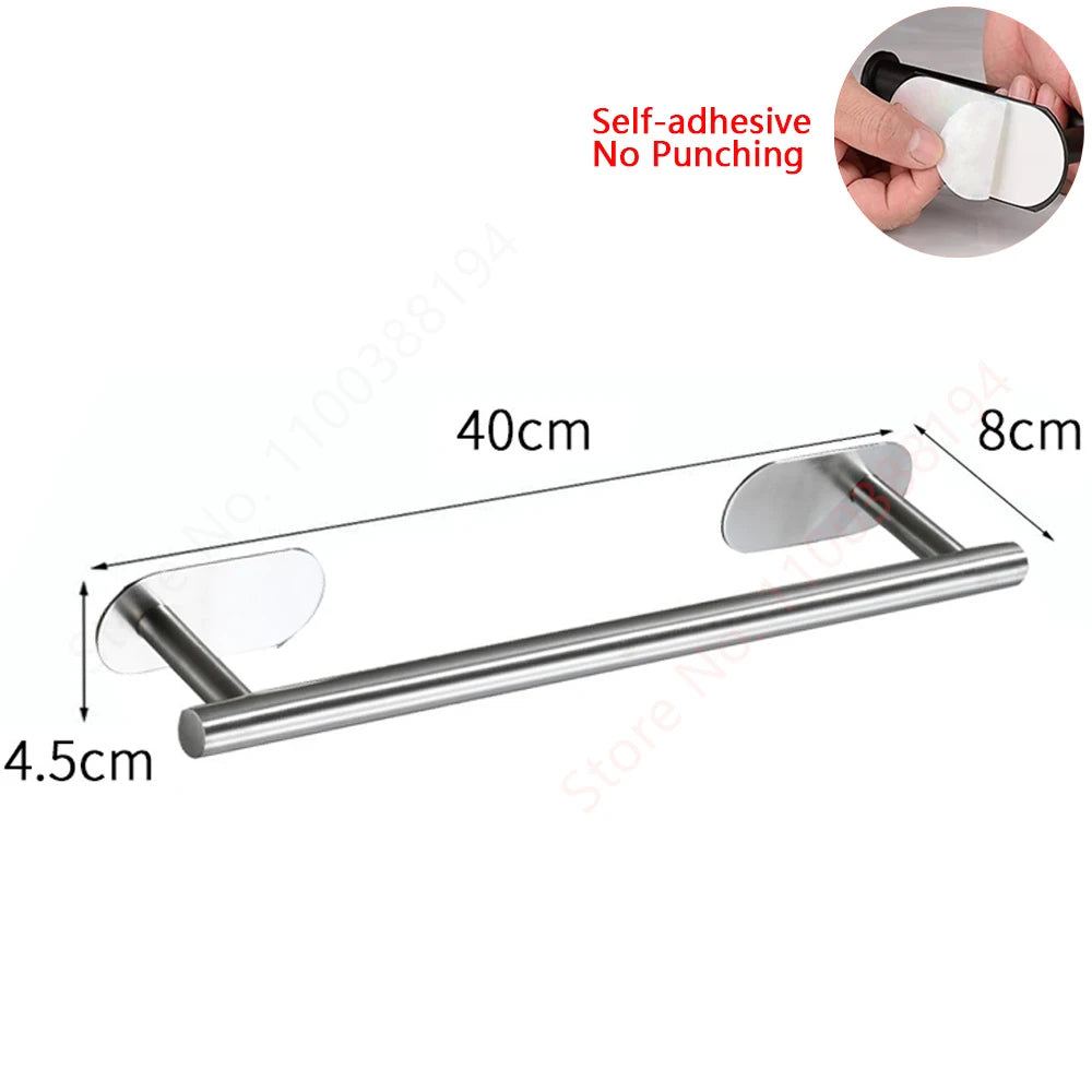 Adhesive Stainless Steel Toilet Paper Holder