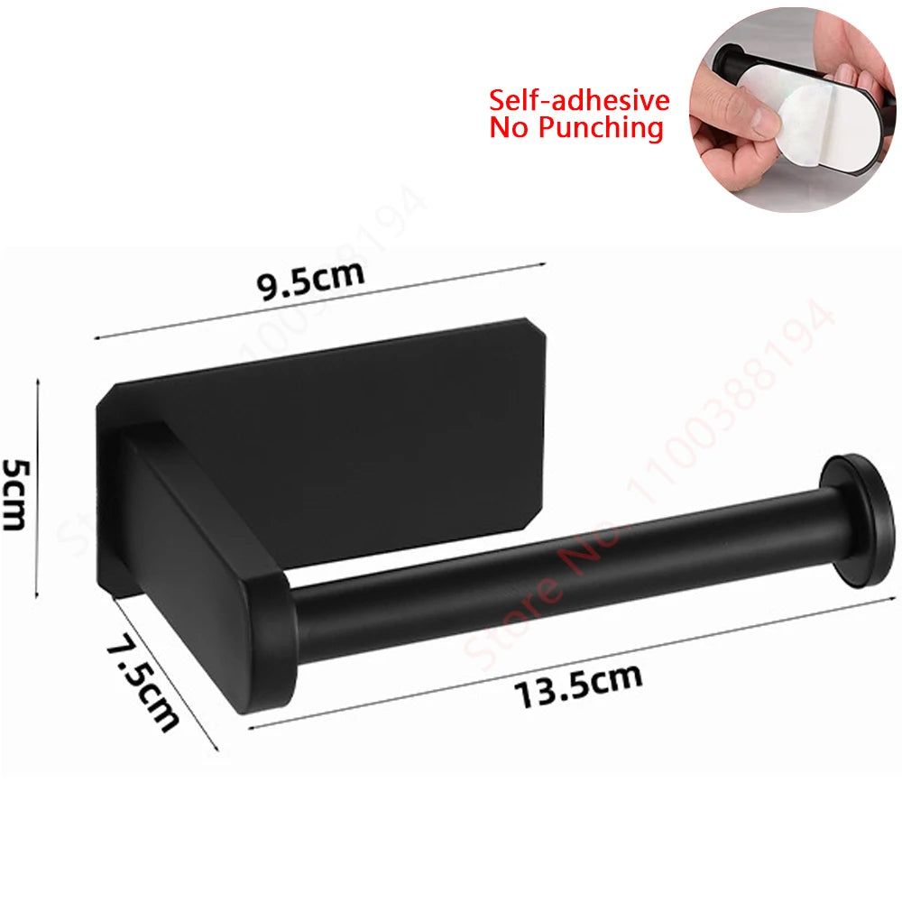 Adhesive Stainless Steel Toilet Paper Holder