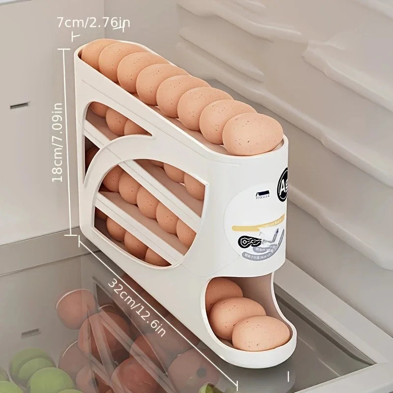 3-Tier Rolling Egg Storage Organizer