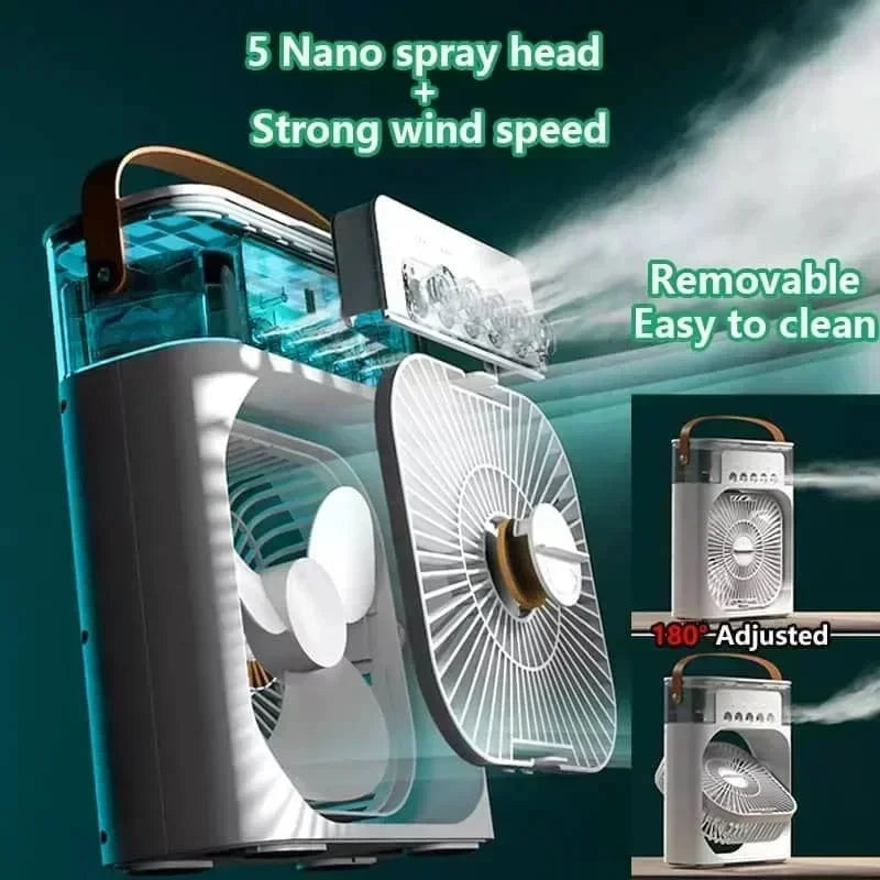3-in-1 Mini Air Cooler Fan Humidifier