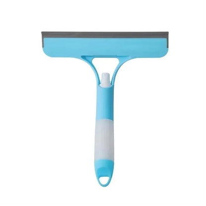 Multi-function Glass Wiper with Sprayer Cleaning Brush