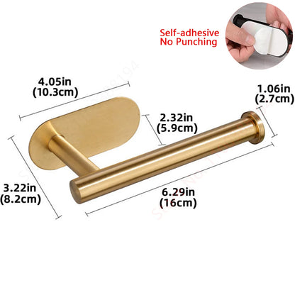 Adhesive Stainless Steel Toilet Paper Holder