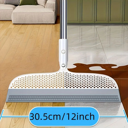 Magic Silicone Broom with Double-Sided Scraper Cleaning Tool