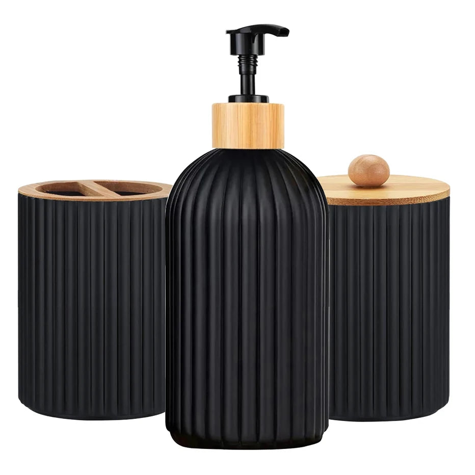 Bathroom Soap Dispenser with  Toothbrush Holder