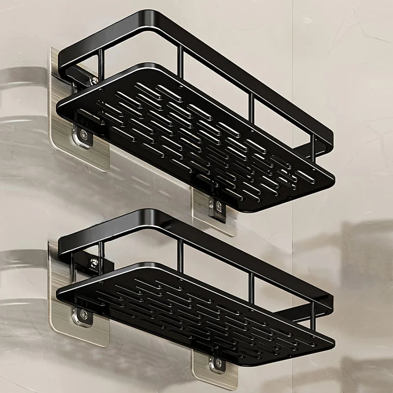 Punch-Free Wall-Mounted Corner Bathroom Shelf
