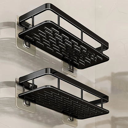 Punch-Free Wall-Mounted Corner Bathroom Shelf