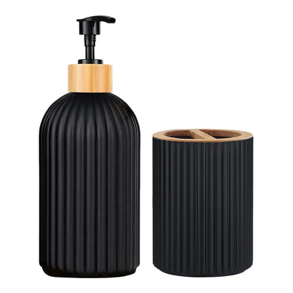 Bathroom Soap Dispenser with  Toothbrush Holder