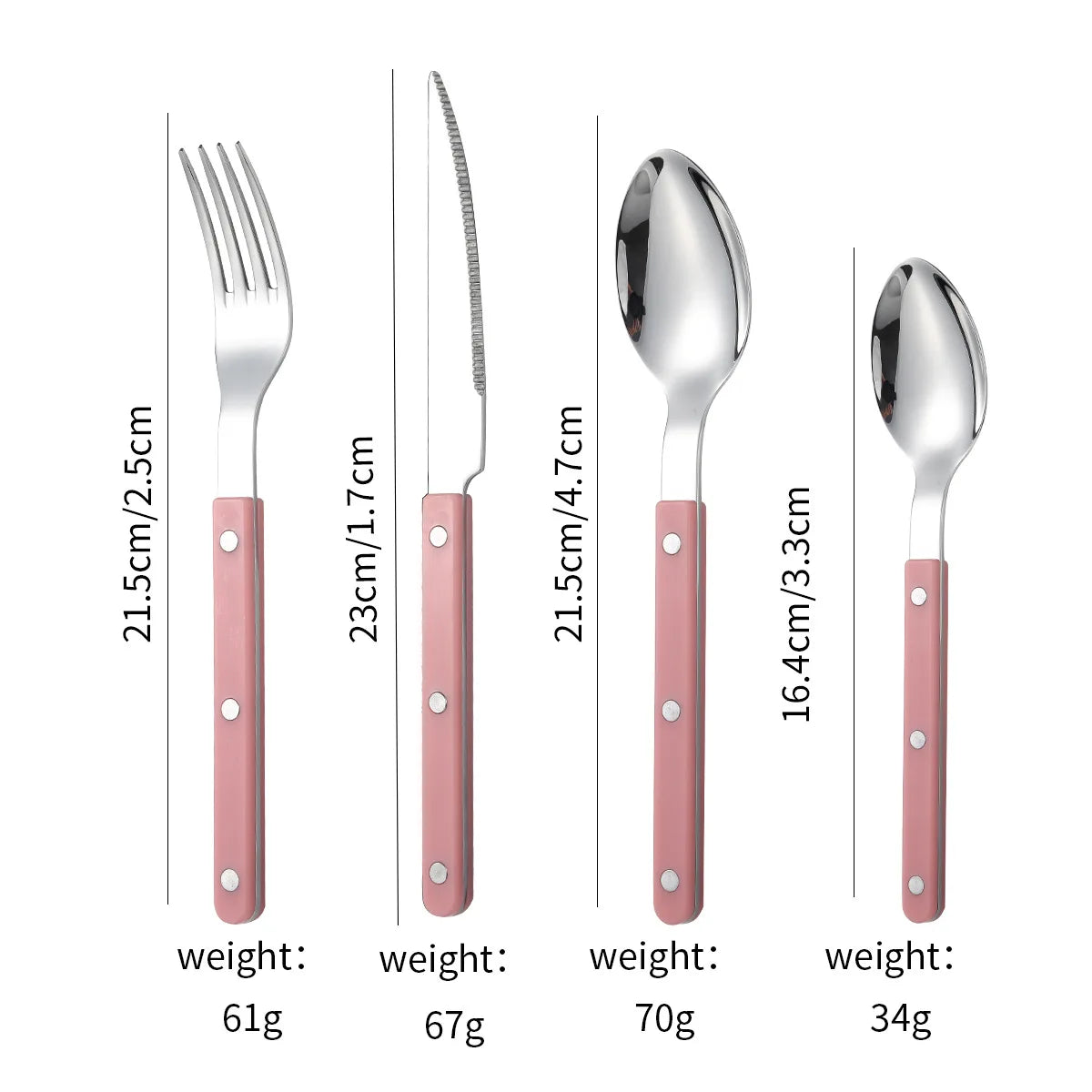 Stainless steel forks for dining
