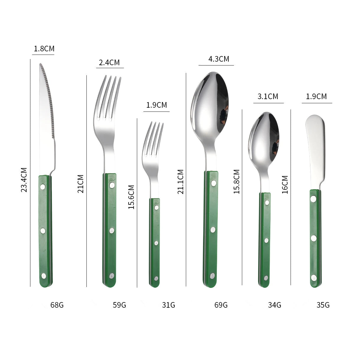Elegant cutlery set for dining