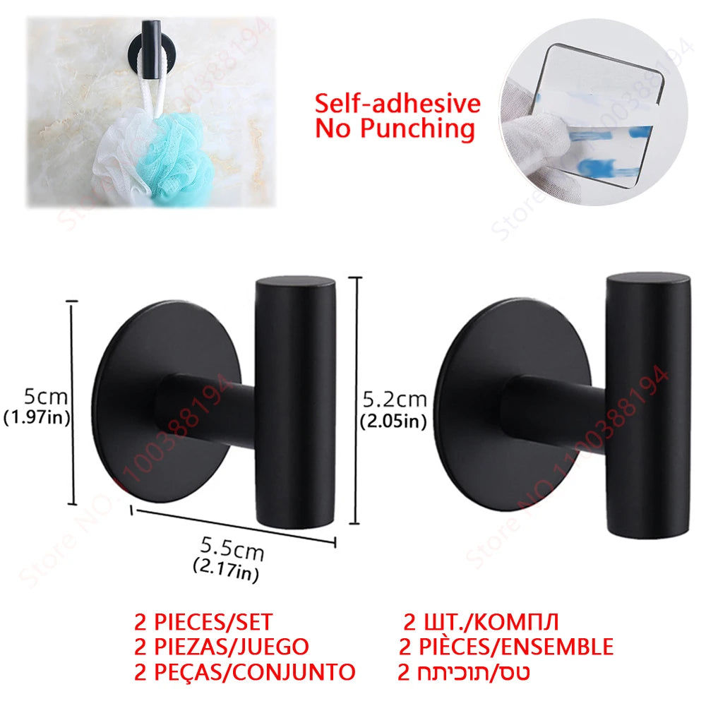 Adhesive Stainless Steel Toilet Paper Holder