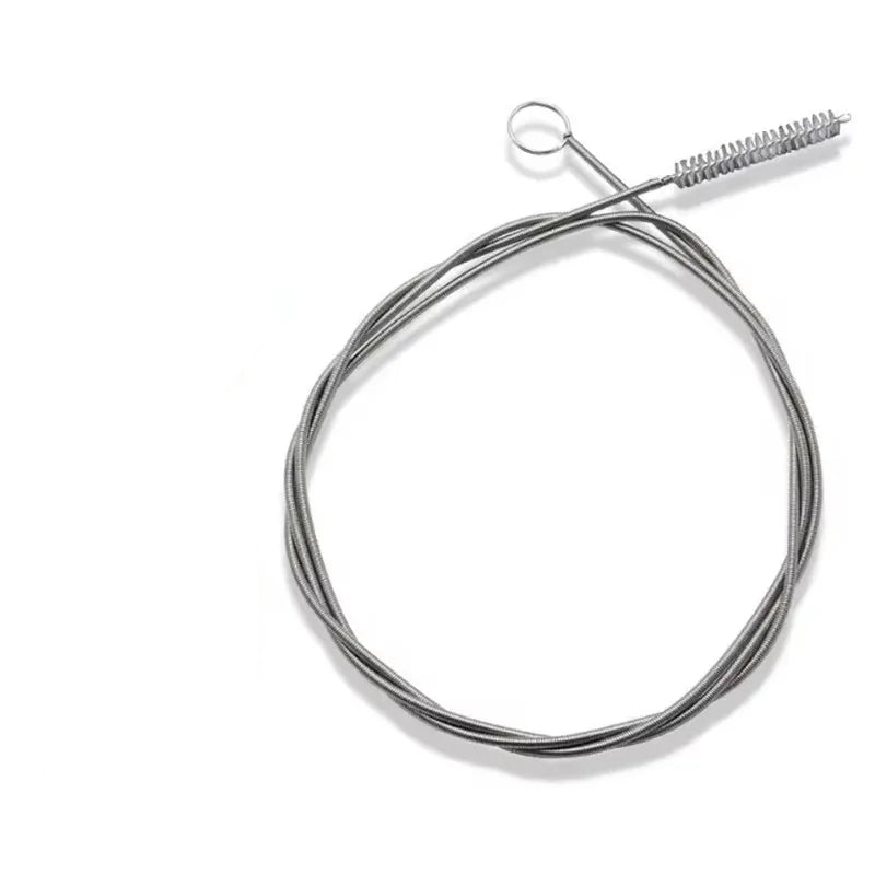 Refrigerator drain cleaning brush