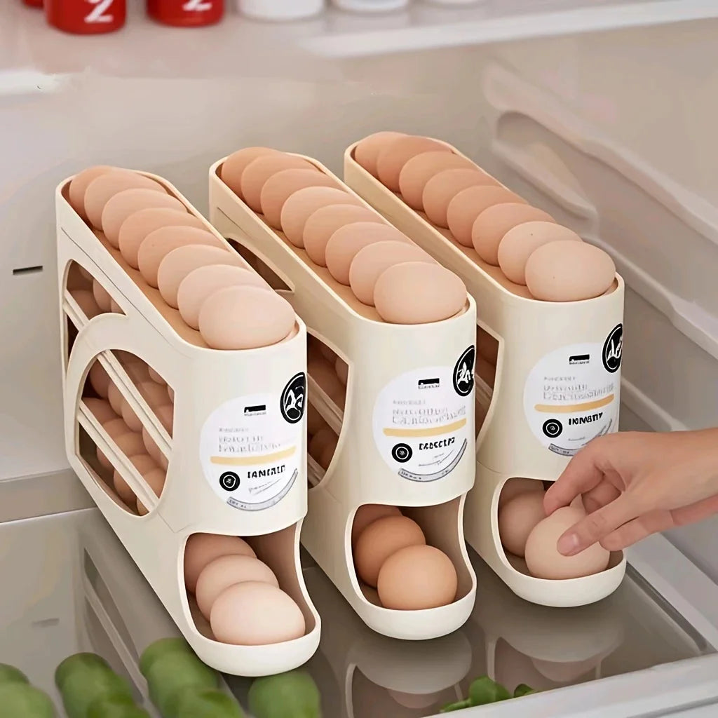 3-Tier Rolling Egg Storage Organizer