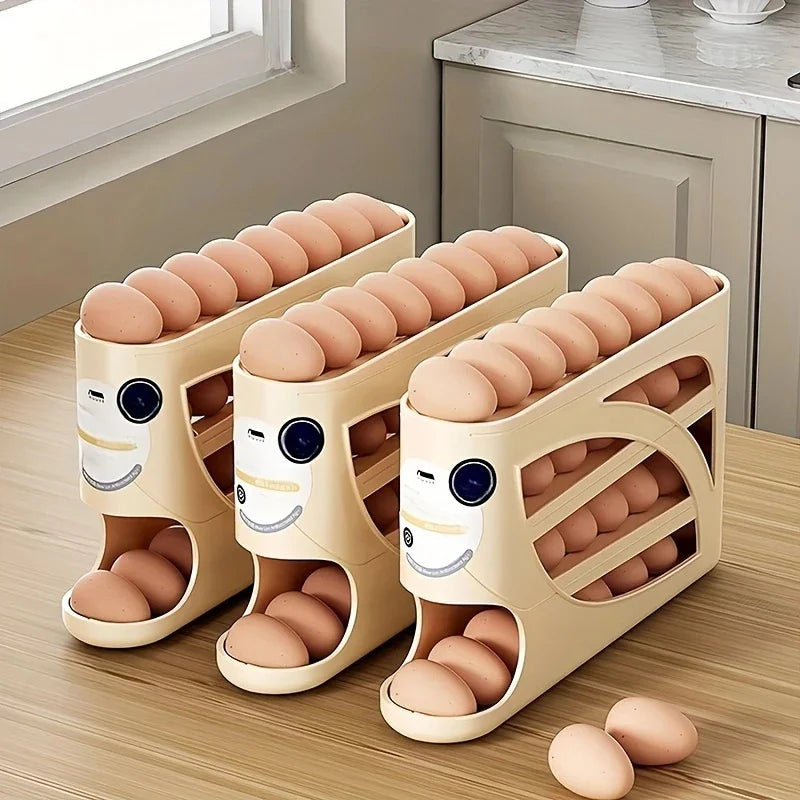 3-Tier Rolling Egg Storage Organizer
