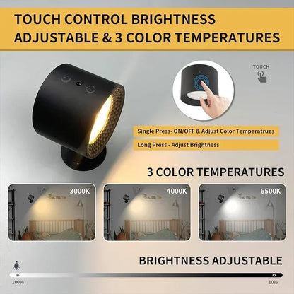 Rechargeable Double Head LED Wall Lamp