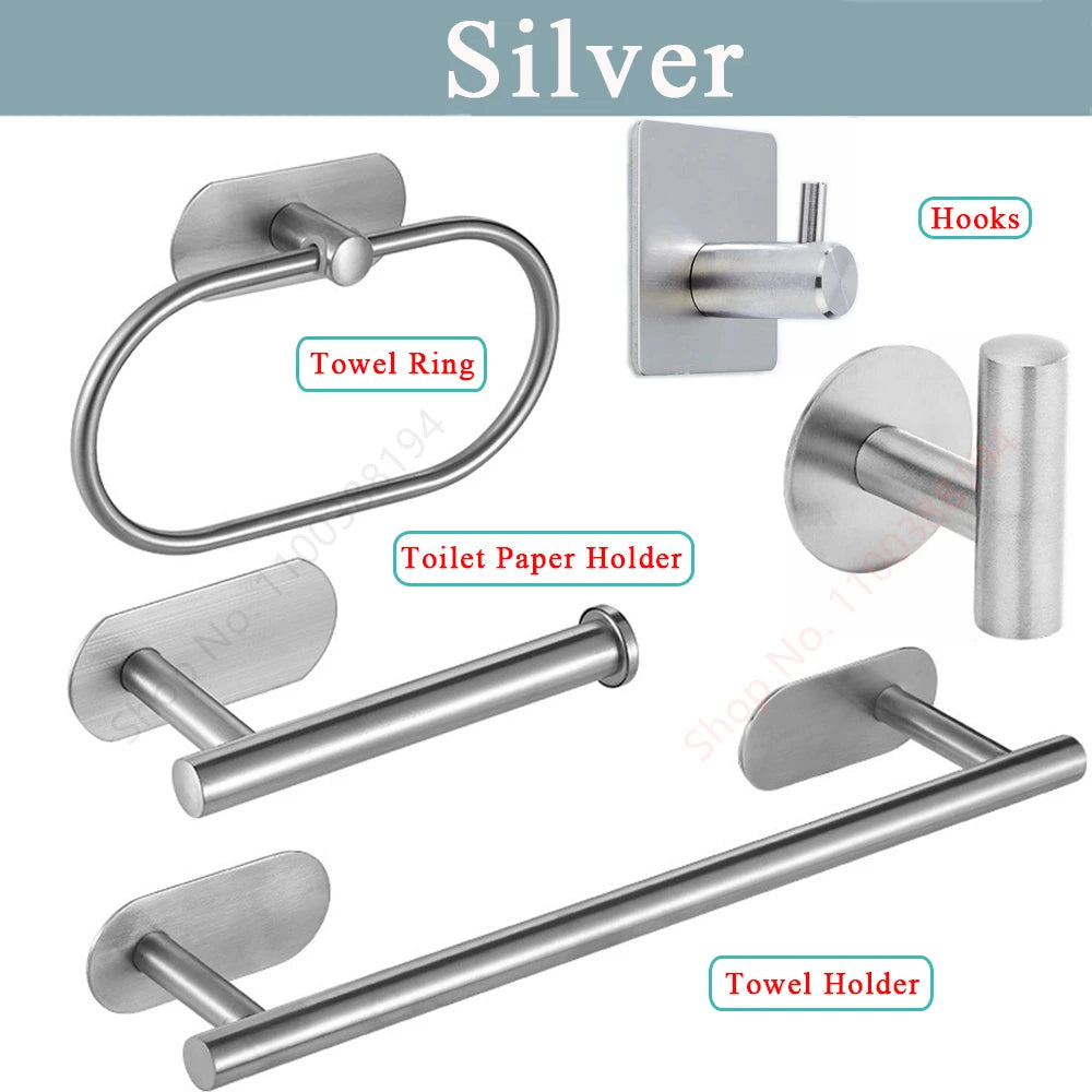 Adhesive Stainless Steel Toilet Paper Holder