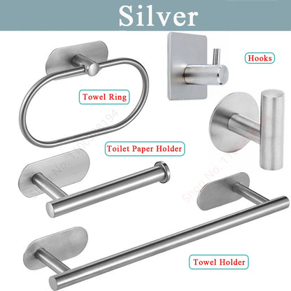 Adhesive Stainless Steel Toilet Paper Holder