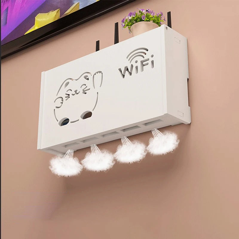 Wall-Mounted Wi-Fi Router Storage Box