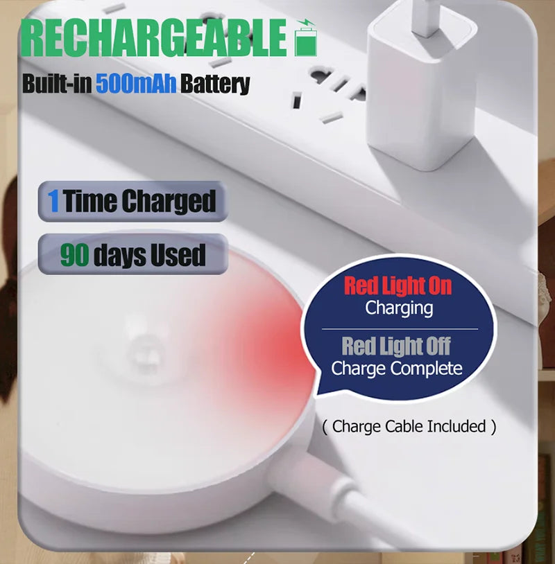 USB Rechargeable Motion Sensor LED Night Light