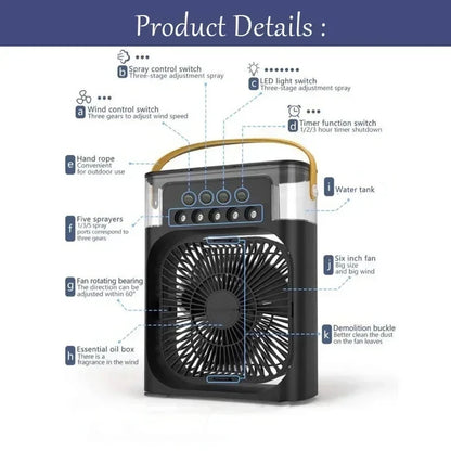 3-in-1 Mini Air Cooler Fan Humidifier
