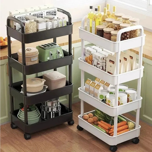 5-Tier Rotating Kitchen Storage Trolley