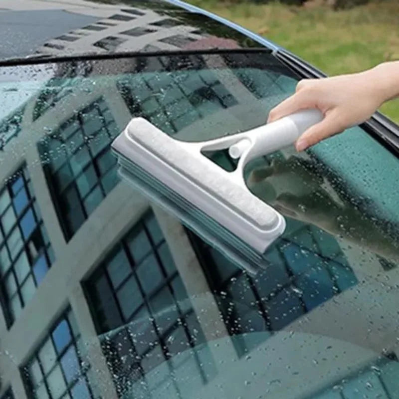 Multi-function Glass Wiper with Sprayer Cleaning Brush
