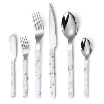 Elegant stainless steel tableware