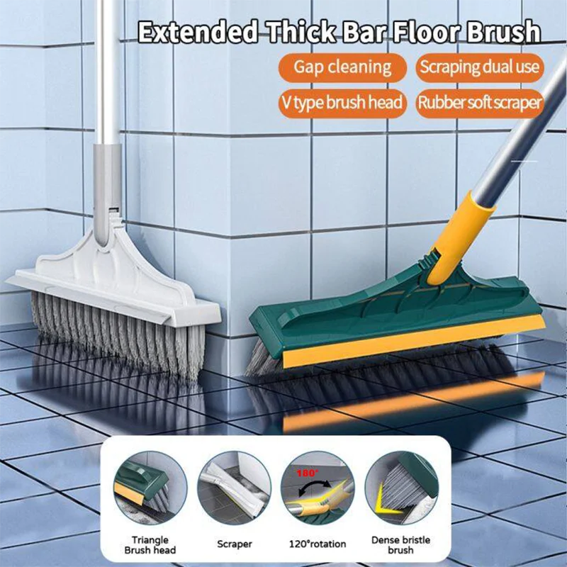 3-in-1 Long-Handle Rotating Cleaning Brush