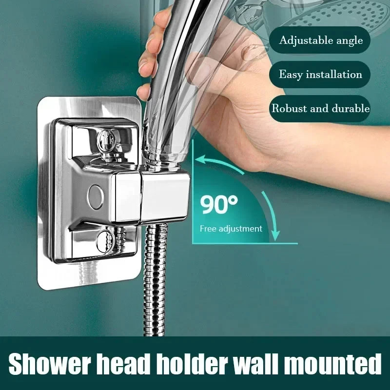 Adjustable Wall-Mounted Shower Head Holder