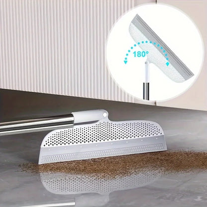 Magic Silicone Broom with Double-Sided Scraper Cleaning Tool