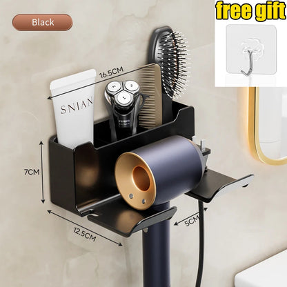 Wall-Mounted Hair Dryer Holder