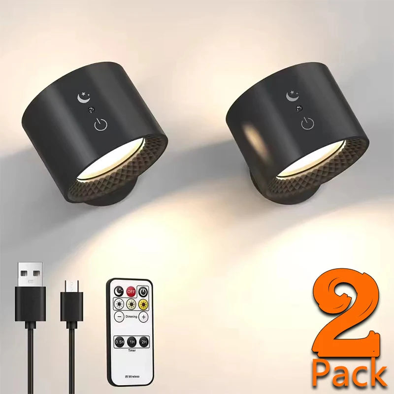 Rechargeable Double Head LED Wall Lamp