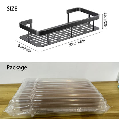 Punch-Free Wall-Mounted Corner Bathroom Shelf