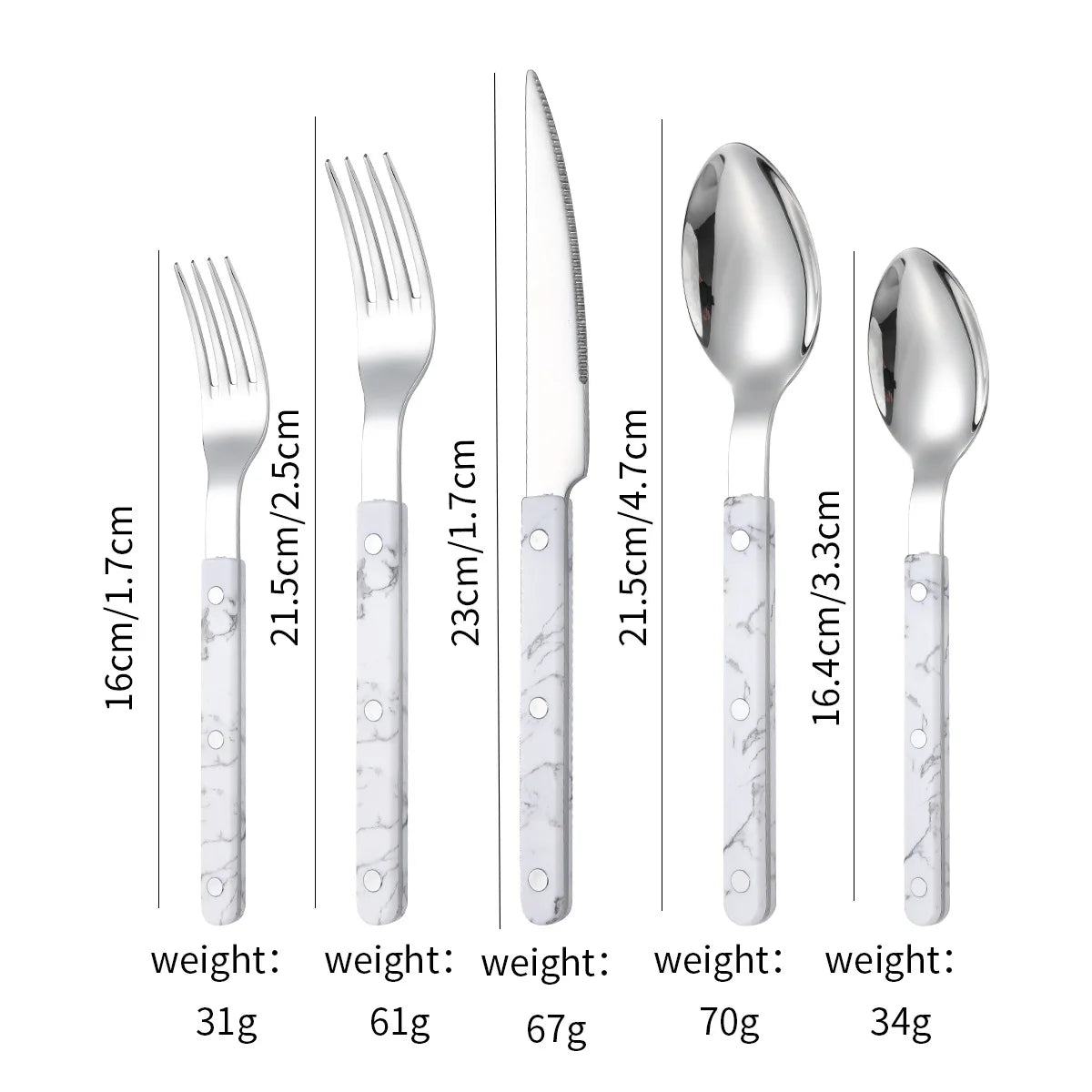 Stainless steel flatware set