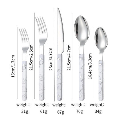 Stainless steel flatware set