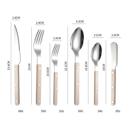 Durable stainless steel cutlery