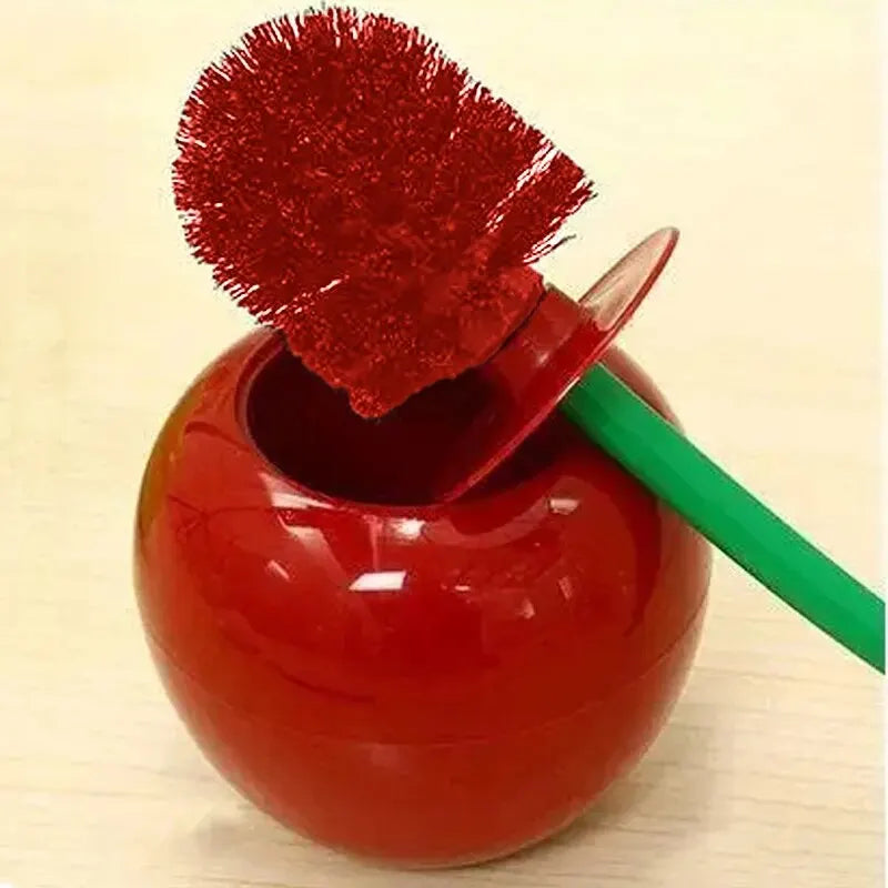 Cherry Shaped Toilet Brush Holder Set