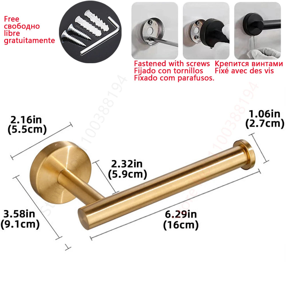 Adhesive Stainless Steel Toilet Paper Holder