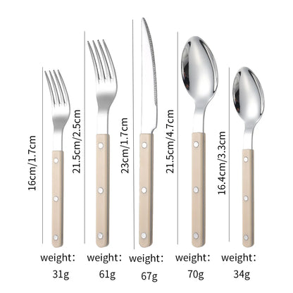 Stainless steel utensils for dining