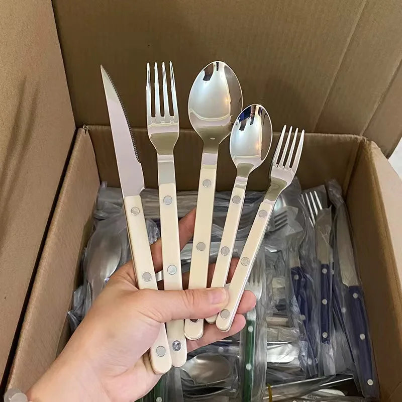 Stainless steel kitchen cutlery set